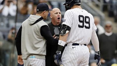 Aaron Judge, bateador estrella de Yankees, es expulsado por primera vez