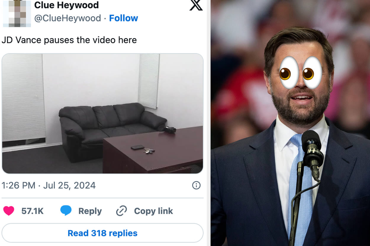 Here's Why You're Seeing A Bunch Of Memes Suggesting JD Vance Had Sex With A Couch (And Some Of My Favorites)