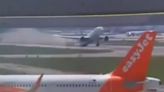 Moment packed Boeing jet scrapes tail along Milan runway in failed take-off