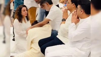 Watch: Sonu Nigam Cries On Krishan Kumar's Lap At His Daughter Tishaa's Prayer Meet