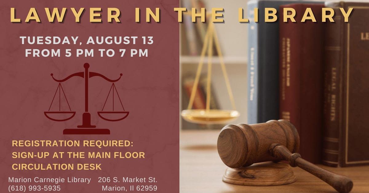 Marion Carnegie Library's Lawyer in the Library event provides free legal advice