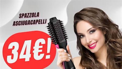 SCONTO+COUPON per la spazzola asciugacapelli in crollo a 34€!