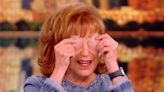 Joy Behar wears nipple covers over her eyes during “The View” discussion on 'erect nipples' and merkins