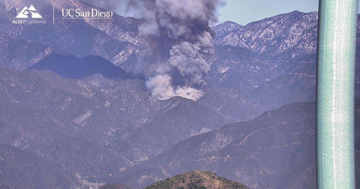 Two children injured as fire burns in San Gabriel Mountains above Glendora