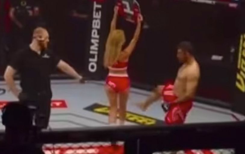 MMA fighter banned for life for kicking ring girl before being attacked by crowd