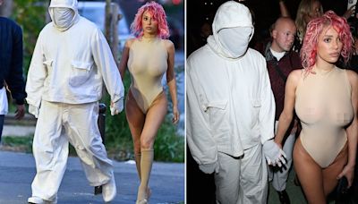 Kanye West shows off wife Bianca Censori's new pink hair