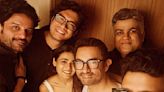 Aamir Khan poses with son Junaid Khan, Jaideep Ahlawat, Shalini Pandey and others in UNSEEN PIC from Maharaj success bash