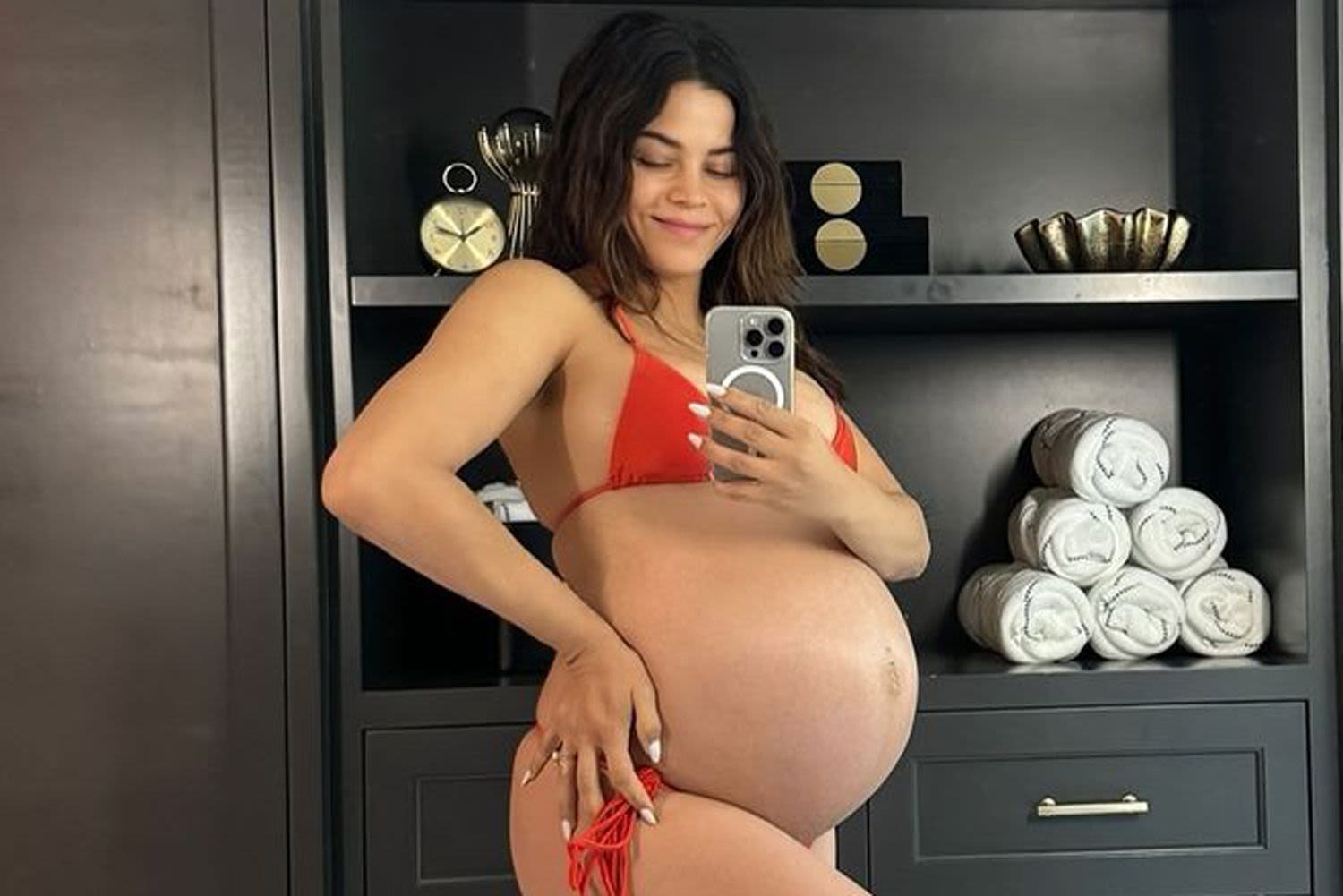 Pregnant Jenna Dewan Shows Bare Bump as She Strips Down in Tiny Bikini: 'Beginning to Look a Lot Like Summer'