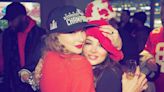 Keleigh Sperry Complements BFF Taylor Swift's Chiefs Red in All-Black Look and Furry Hat