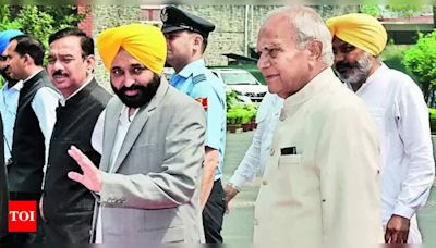 Punjab CM Bhagwant Mann criticizes Governor for creating conflict | Chandigarh News - Times of India