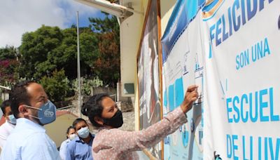 Escuelas de la región San Luis de la Paz implementan sistemas de captación de agua pluvial