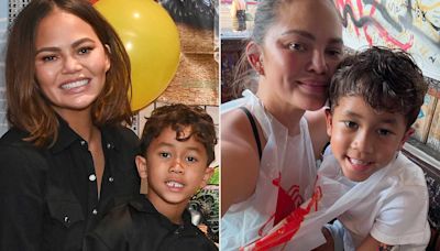 Chrissy Teigen Shares Cute New Photo of Son Miles Wearing His Glucose Monitor After Type 1 Diabetes Diagnosis