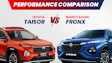 Maruti Suzuki Fronx Vs Toyota Taisor: Real-world Acceleration, Performance, Braking Compared - ZigWheels