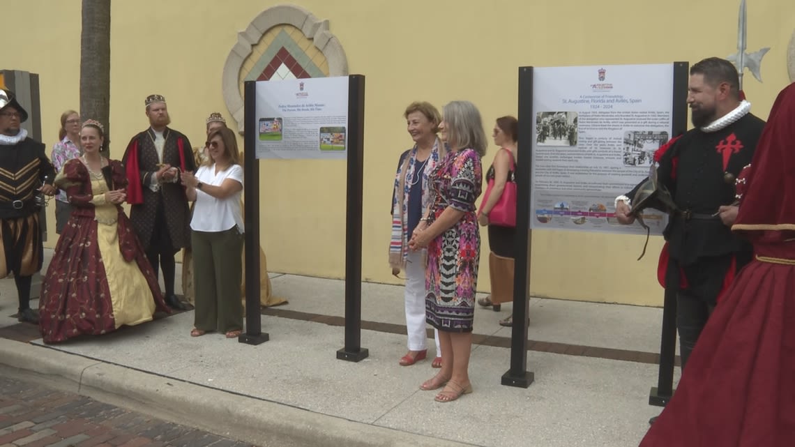 New markers celebrate St. Augustine's 100-year friendship with Spanish city