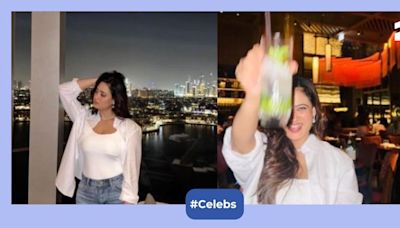 Shweta Tiwari rings in birthday in Dubai, dazzles in classic blue and white summer ensemble