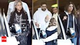 Abhishek Bachchan, Jaya Bachchan, Shweta Bachchan arrive in Mumbai...Radhika Merchant wedding - PICS inside | Hindi Movie News - Times of India