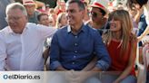 Sánchez hace campaña con Begoña Gómez y pide aglutinar el voto en el PSOE frente a "la guerra sucia" de las derechas