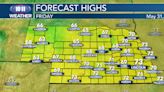 Friday Forecast: Mainly cloudy and cooler with more rain possible