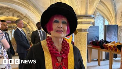 Dame Zandra Rhodes picks up doctorate at Rochester Cathedral