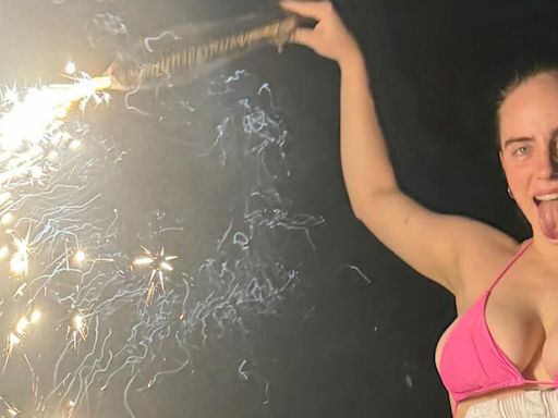 Billie Eilish Holds Lit Firework in Bikini in Fourth of July Weekend Post