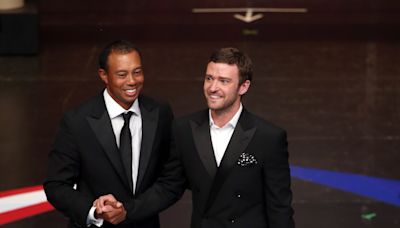 Justin Timberlake and Tiger Woods ‘Crying the Blues’ While Opening New Bar in Scotland