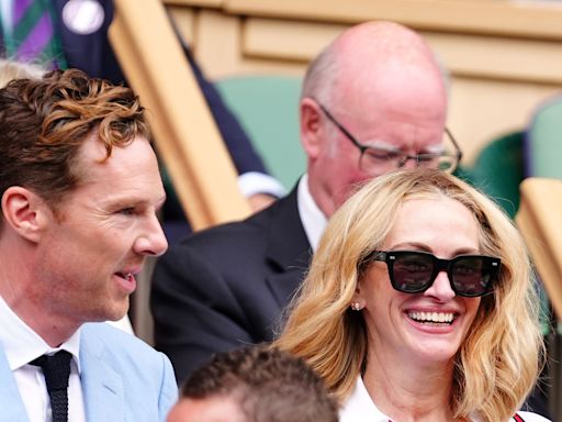 Julia Roberts and Benedict Cumberbatch among stars at men’s Wimbledon final