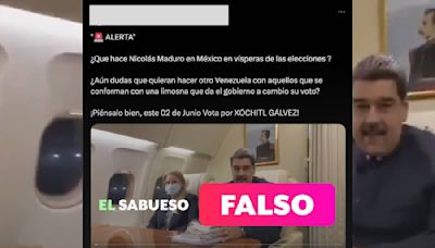 Falso que Maduro viene a México para las elecciones, el video es del 2021