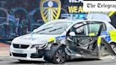Leeds defender Charlie Cresswell crashes £60,000 Land Rover into police car outside Elland Road
