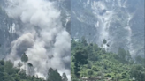 Massive Landslide On Badrinath Highway As Huge Boulder Rolls Down Hill | Dramatic Visuals