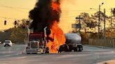 Tanker truck explodes in crash, 1 injured