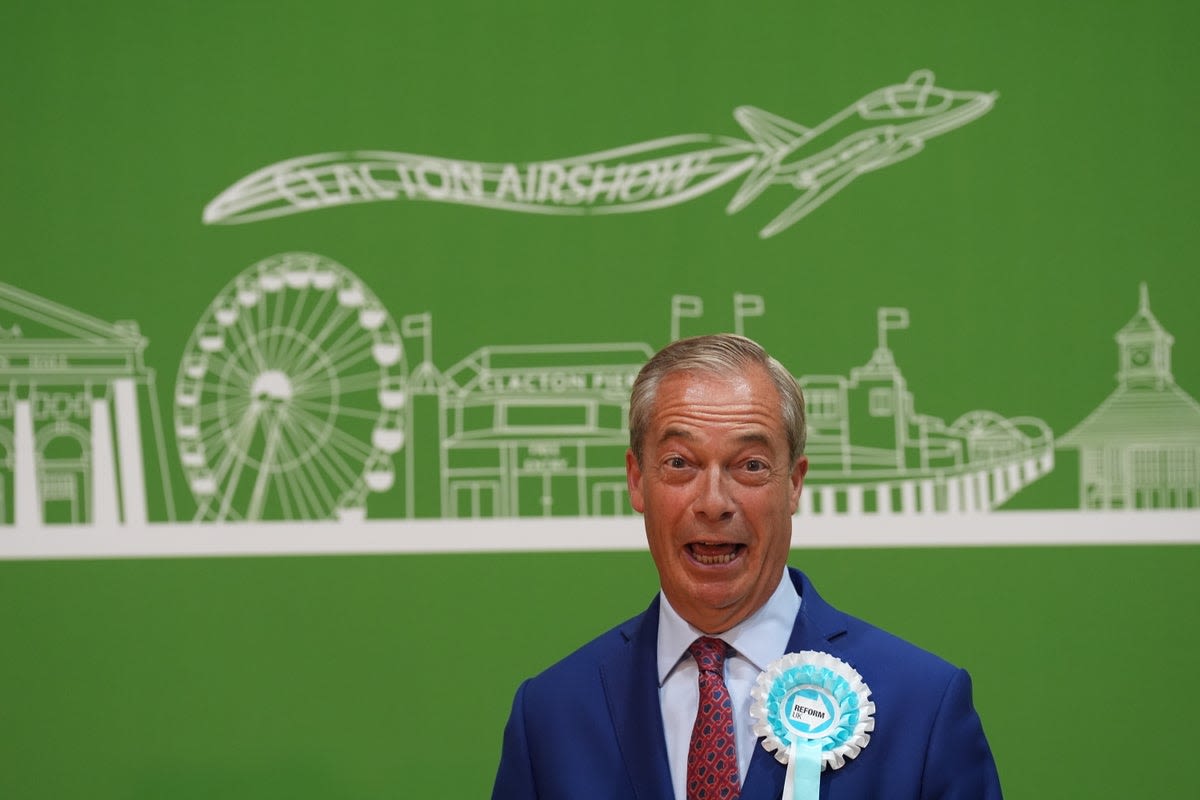 Nigel Farage wins Clacton seat as Reform UK party leader