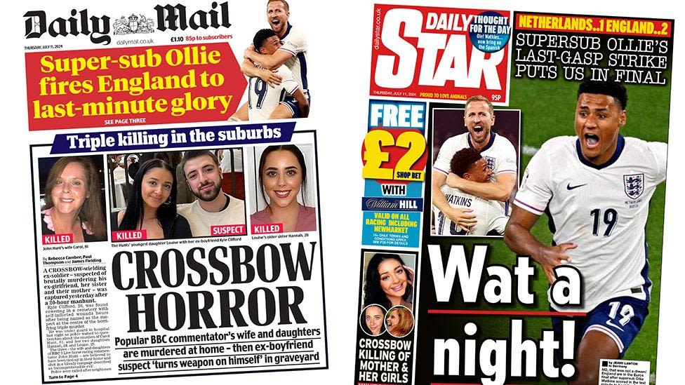 'Crossbow horror' and England's 'last-minute glory'