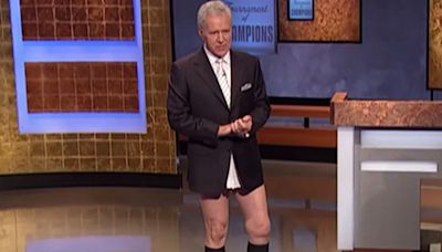 Jeopardy!’s wildest outfits from ‘disgraceful exercise look’ to no-pants Alex