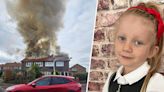 A 6-year-old girl rushes into her burning house to save her family
