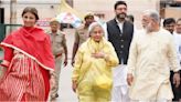 Abhishek Bachchan, Jaya Bachchan and Shweta seek blessings at Kashi Vishwanath Temple in Varanasi; PICS