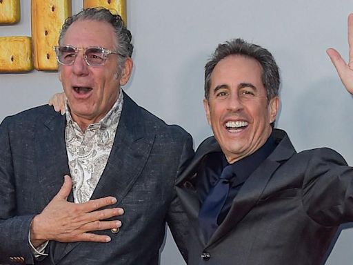 Michael Richards Reunites With 'Seinfeld' Costar Jerry Seinfeld in Rare Public Appearance at L.A. Movie Premiere: Photos