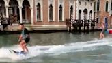 ‘Idiot’ tourist surfers on Venice’s Grand Canal slapped with €1,500 fines