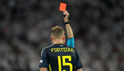 Ryan Porteous handed two-match after straight red card in Scotland's Euro 2024 opener