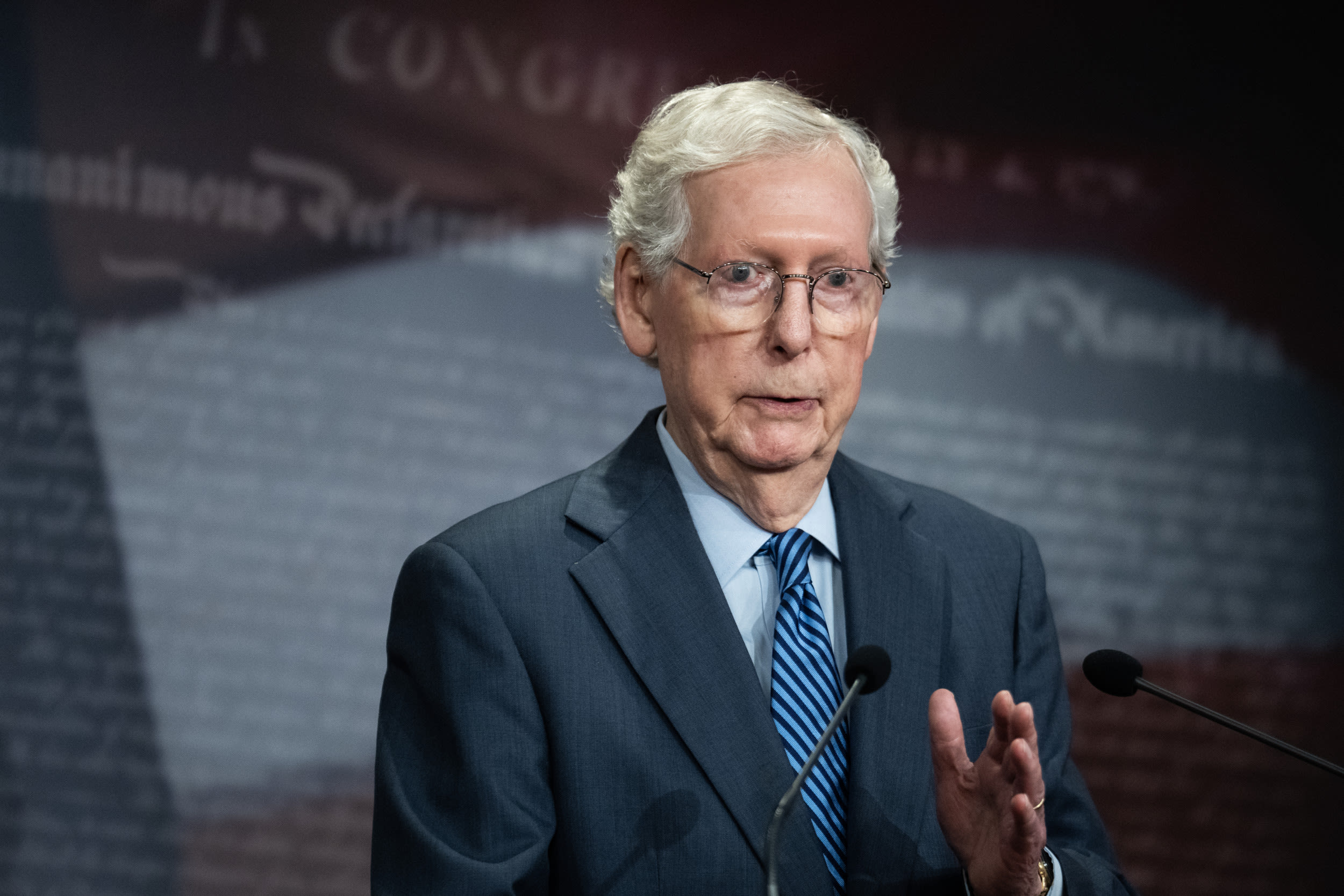 Mitch McConnell confronted over voting to acquit Donald Trump