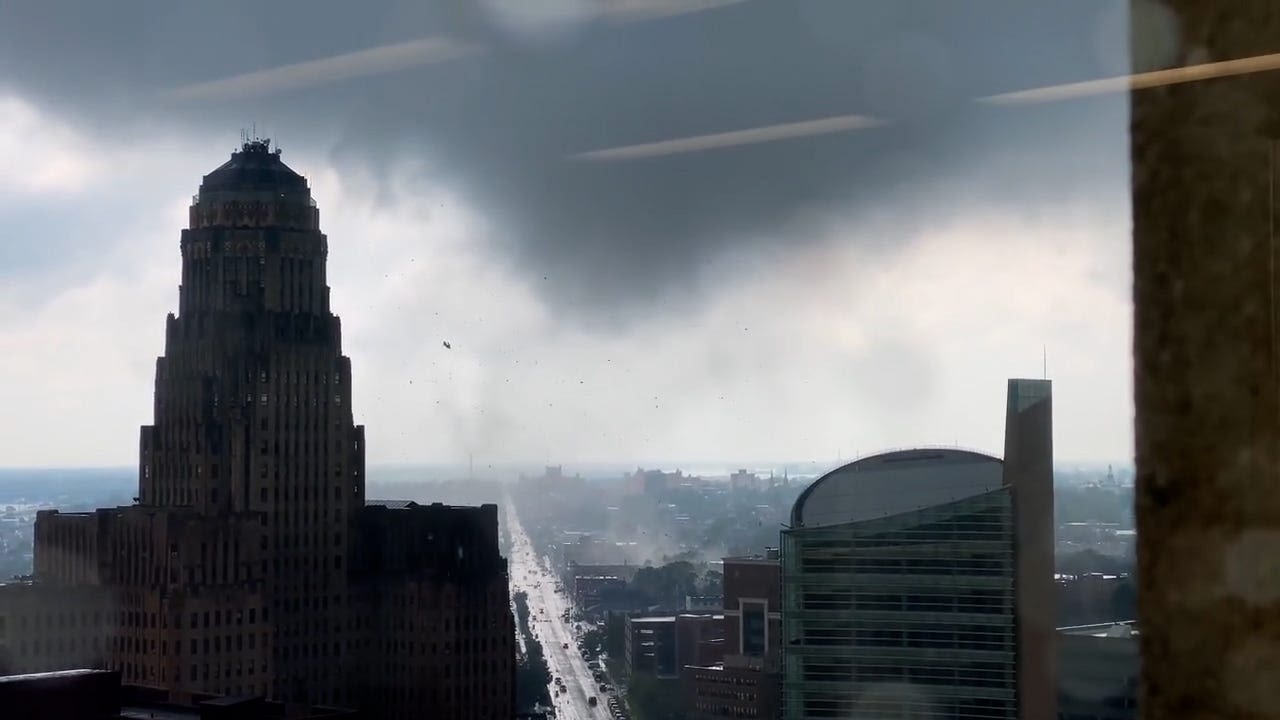 Video shows the Buffalo tornado that broke New York's record as the 26th this year
