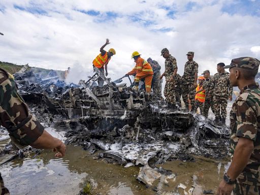 Plane crashes just after takeoff from Nepal's capital, killing 18 people. Pilot is lone survivor