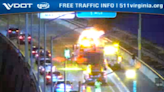 Fire damages vehicle on I-64, eastbound near HRBT reopens