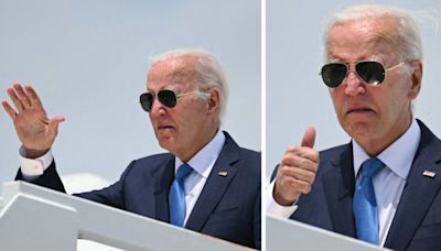 Joe Biden gives two word health update as he breaks cover