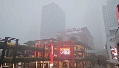 國家警報響！北市信義區時雨量破百成衝浪區 空橋變河道畫面曝