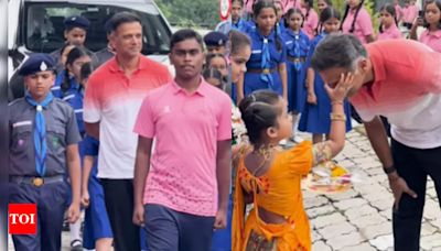 Watch: Rahul Dravid receives warm welcome at Rajasthan Royals High Performance Centre | Cricket News - Times of India