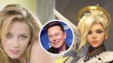 Amber Heard enamora a gamers con cosplay de Overwatch en una fotografía compartida por Elon Musk