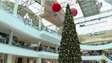 Santa, Mrs. Claus light tree for Salvation Army, Red Kettle