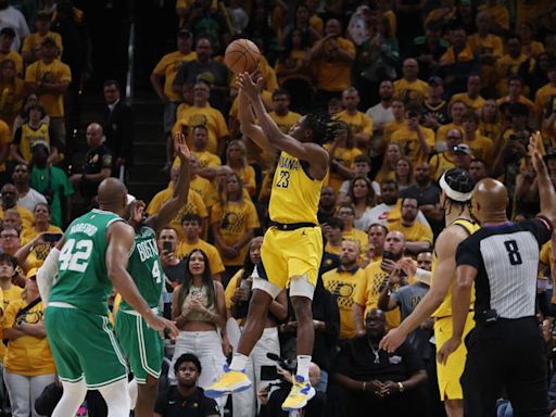 Celtics surge late vs. Pacers, take 3-0 lead in East finals