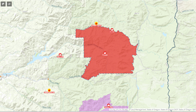 Level Three (Go Now!) evacuation order for recreation areas east of Sweet Home due to Pyramid Fire