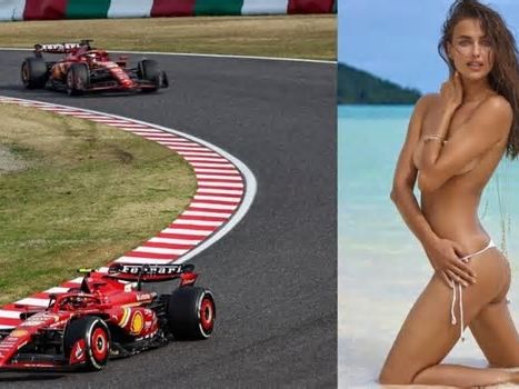 Le curve di Irina Shayk sulla pista di Fiorano: lo shooting Rosso Ferrari